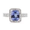 Image 1 : 14KT White Gold 1.54ct Tanzanite and Diamond Ring
