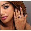 Image 5 : 18KT White Gold 0.70ctw Ruby and Diamond Ring