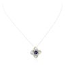 Image 3 : 14KT White Gold 2.78ct Tanzanite and Diamond Pendant with Chain