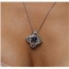 Image 5 : 14KT White Gold 2.78ct Tanzanite and Diamond Pendant with Chain