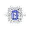 Image 1 : 14KT White Gold 1.88ct Tanzanite and Diamond Ring