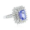 Image 2 : 14KT White Gold 1.88ct Tanzanite and Diamond Ring