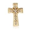 Image 1 : 14KT Yellow Gold 0.09ctw Diamond Cross Pendant