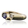 Image 2 : 14KT Yellow Gold Tanzanite and Diamond Ring