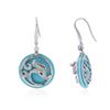 Image 4 : 18KT White Gold 11.57ctw Turquoise and Diamond Earrings