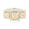 Image 3 : 14KT Two-Tone Gold 4.21ctw Diamond Ring