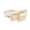 Image 4 : 14KT Two-Tone Gold 4.21ctw Diamond Ring