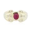 Image 1 : 14KT Yellow Gold 0.25ct Ruby and Diamond Ring