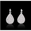 Image 3 : 14KT White Gold 2.02ctw Diamond Earrings