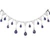 Image 4 : 14KT White Gold 9.67ctw Sapphire and Diamond Necklace