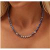 Image 2 : 14KT White Gold 27.84ctw Tanzanite and Diamond Necklace