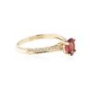 Image 2 : 14KT Yellow Gold 0.85ct Rubellite and Diamond Ring