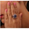 Image 2 : 14KT White Gold 1.84ct Tanzanite and Tanzanite Ring