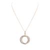 Image 3 : 14KT Three-Tone Gold 1.53ctw Diamond Pendant With Chain