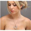 Image 5 : 14KT Three-Tone Gold 1.53ctw Diamond Pendant With Chain