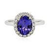 Image 3 : 14KT White Gold 2.25ct Tanzanite and Diamond Ring