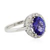 Image 4 : 14KT White Gold 2.25ct Tanzanite and Diamond Ring