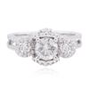Image 3 : 18KT White Gold 1.56ctw Diamond Ring