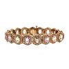 Image 1 : 14KT Rose Gold 14.40ctw Multi-Color Sapphire and Diamond Bracelet