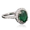 Image 2 : 14KT White Gold 2.41ct Emerald and Diamond Ring