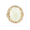 Image 3 : 14KT Yellow Gold 8.17ct Tourmaline and Diamond Ring