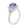 Image 7 : 14KT White Gold 1.25ct Tanzanite and Diamond Ring