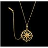 Image 3 : 18KT Yellow Gold Pearl Pendant With Chain