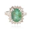 Image 3 : 14KT White Gold 3.96ct Emerald and Diamond Ring