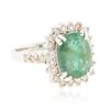 Image 4 : 14KT White Gold 3.96ct Emerald and Diamond Ring