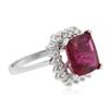 Image 4 : 14KT White Gold 3.20ct Pink Tourmaline and Diamond Ring
