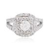 Image 1 : 14KT White Gold 1.11ctw Diamond Ring