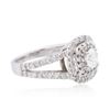 Image 2 : 14KT White Gold 1.11ctw Diamond Ring