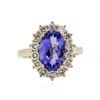 Image 1 : 14KT Yellow Gold 2.67ct Tanzanite and Diamond Ring