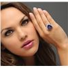 Image 7 : 14KT White Gold GIA Certified 17.35ct Tanzanite and Diamond Ring