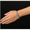 Image 1 : 14KT White Gold 3.62ctw Diamond Bangle Bracelet
