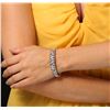 Image 2 : 14KT White Gold 3.62ctw Diamond Bangle Bracelet