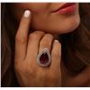 Image 1 : 14KT Two-Tone Gold 15.26ct Ruby and Diamond Ring