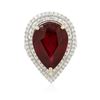 Image 3 : 14KT Two-Tone Gold 15.26ct Ruby and Diamond Ring