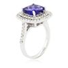 Image 7 : 14KT White Gold 3.67ct Tanzanite and Diamond Ring