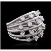 Image 4 : 14KT White Gold 1.23ctw Diamond Ring