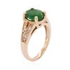 Image 7 : 14KT Rose Gold 2.18ct Emerald and Diamond Ring