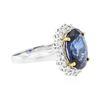 Image 4 : 14KT Two-Tone Gold 6.57ct Tanzanite and Diamond Ring
