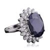 Image 2 : 14KT White Gold 11.25ct Sapphire and Diamond Ring