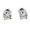 Image 1 : 14KT White Gold 1.00ctw Diamond Solitaire Earrings