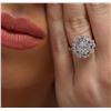 Image 2 : 14KT White Gold 0.84ctw Diamond Ring