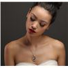 Image 1 : 14KT Yellow Gold 3.83ct Tanzanite and Diamond Pendant With Chain