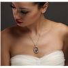 Image 2 : 14KT Yellow Gold 3.83ct Tanzanite and Diamond Pendant With Chain