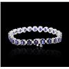 Image 4 : 14KT White Gold 13.52ctw Sapphire and Diamond Bracelet