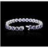 Image 7 : 14KT White Gold 13.52ctw Sapphire and Diamond Bracelet