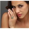 Image 1 : 14KT Yellow Gold 1.59ct Emerald and Diamond Ring